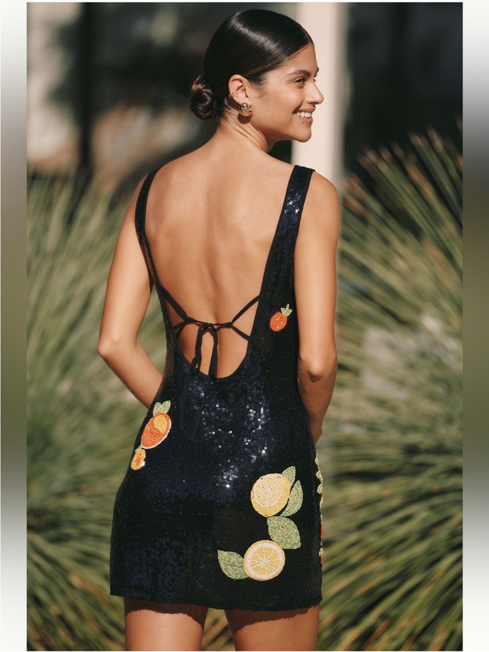 Celandine Fruit Cocktail Beaded Mini Dress - Picture 3 of 12